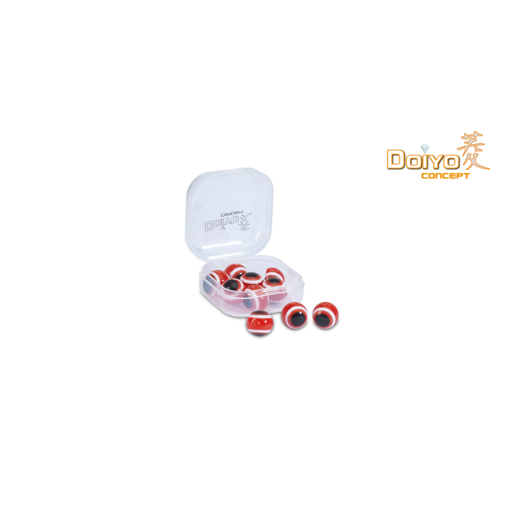 DOIYO S'zuki Eyed Glass Beads Red
