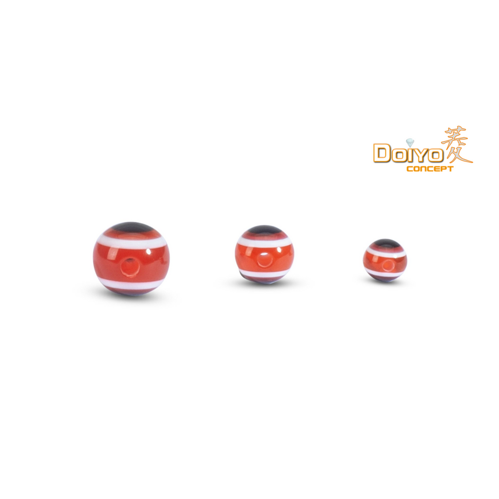 DOIYO S'zuki Eyed Glass Beads Red